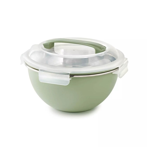 BETTY BOSSI Edelstahlschüssel mit Transportdeckel Rührschüssel Salat Ø 27 cm