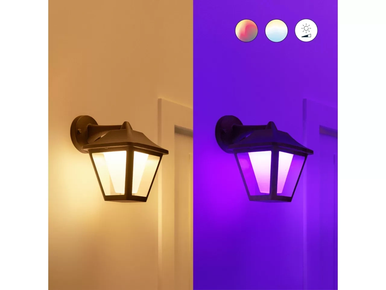 WIZ LED Wandleuchte Classic Outdoor 2700–5000K 1000lm IP44 Smart Schwarz NEU