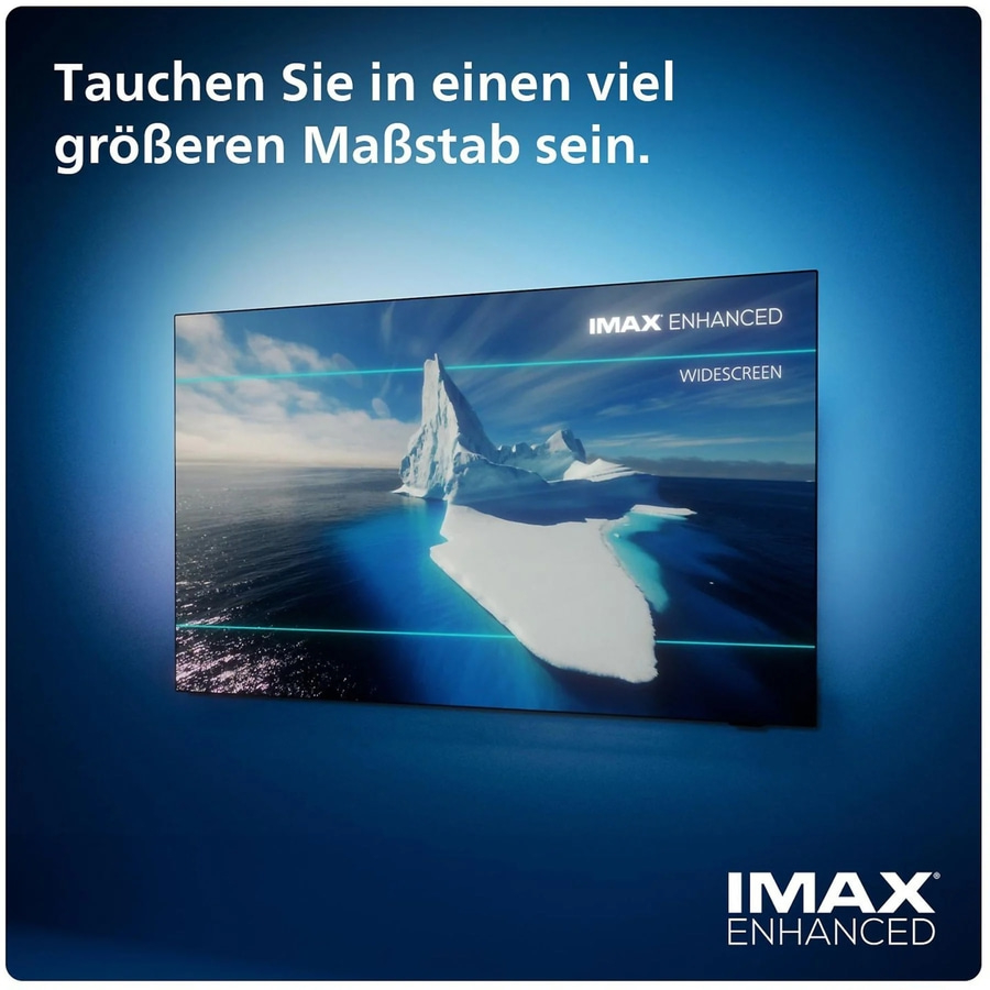 Fernseher mit Eisberg-Szene, IMAX Enhanced, Widescreen, Tauchen Sie in einen viel größeren Maßstab sein.