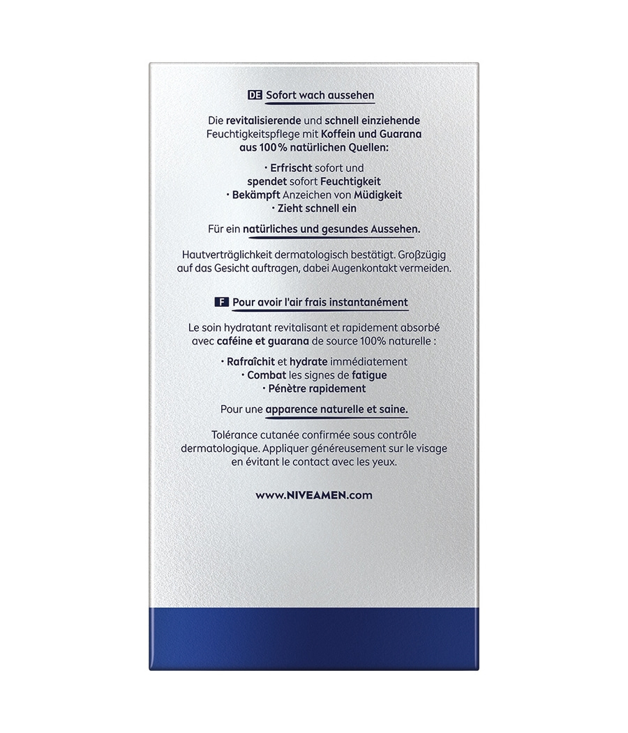 NIVEA MEN Active Energy Feuchtigkeitspflege Gesichtscreme Koffein Guarana 2x50ml