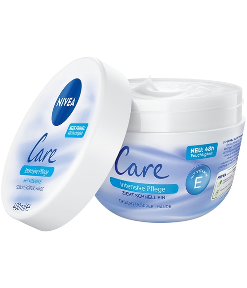 Nivea Care Creme, intensive Pflege, 48h Feuchtigkeit, Vitamin E, Gesicht, Körper, Hände, 400ml