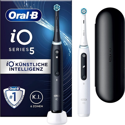 BRAUN Oral-B iO 5 Duo elektr. Zahnbürste 5 Programme Display schwarz/weiß B-WARE