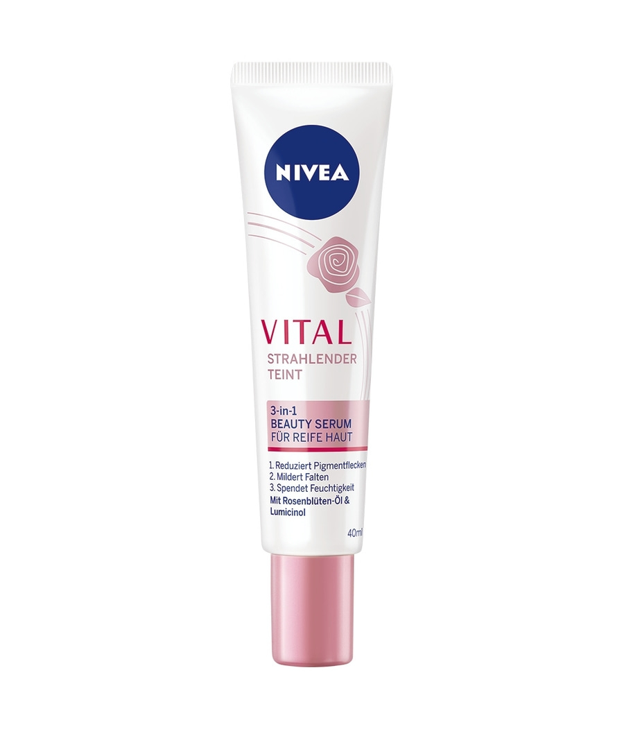 Nivea Vital Serum für reife Haut, reduziert Pigmentflecken, mildert Falten, spendet Feuchtigkeit.