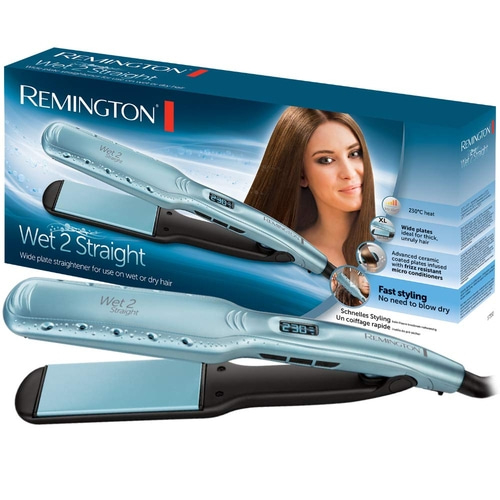 REMINGTON 2-in-1 Haarglätter Wet2Straight Wide Plate S7350 Trocknen Glätten