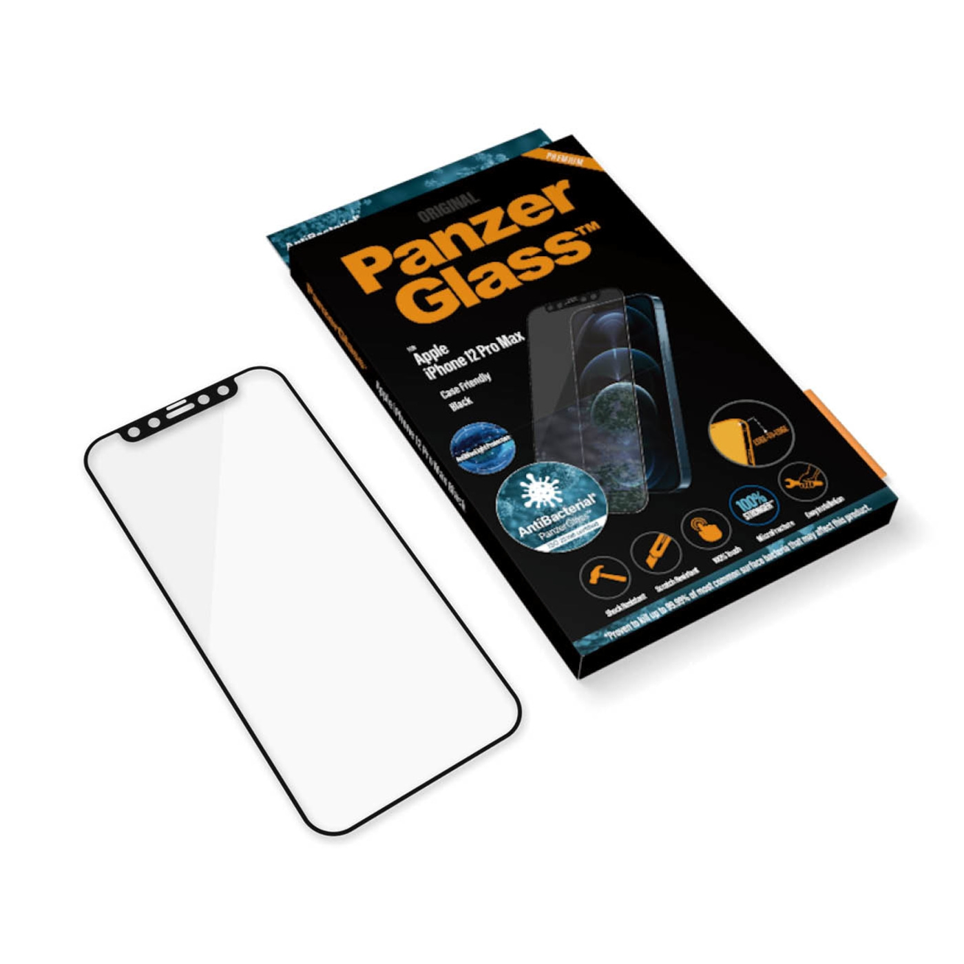 PanzerGlass™ Displayschutzfolie iPhone 12 Pro Max Schutzfolie Panzerfolie
