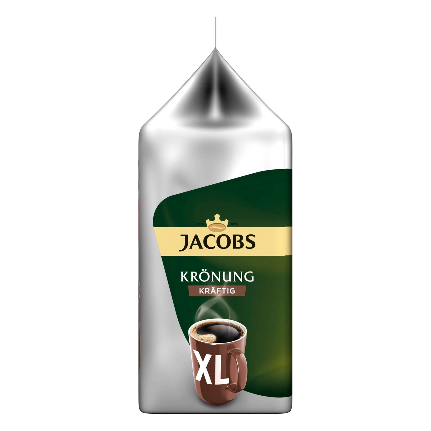 Kaffeepackung von Jacobs Krönung, XL, kräftig, mit Kaffeetasse
