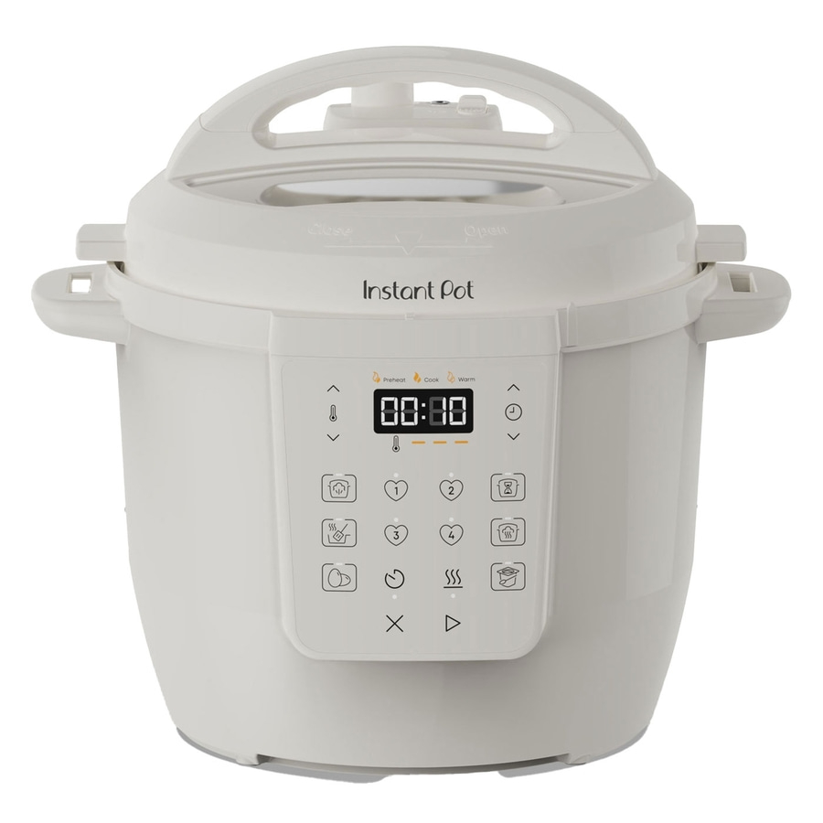 Weißer Instant Pot, Kochtopf mit digitaler Anzeige, Küchengerät, Kochen, Mahlzeit zubereiten