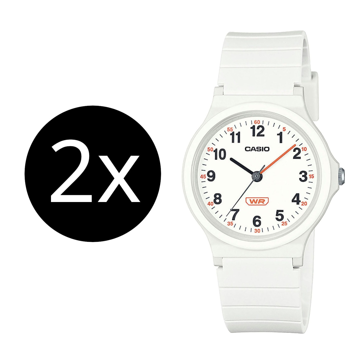 2x CASIO Kinder Armbanduhr TIMELESS COLLECTION LQ-24B-7BEF Quarzuhr weiß B-WARE