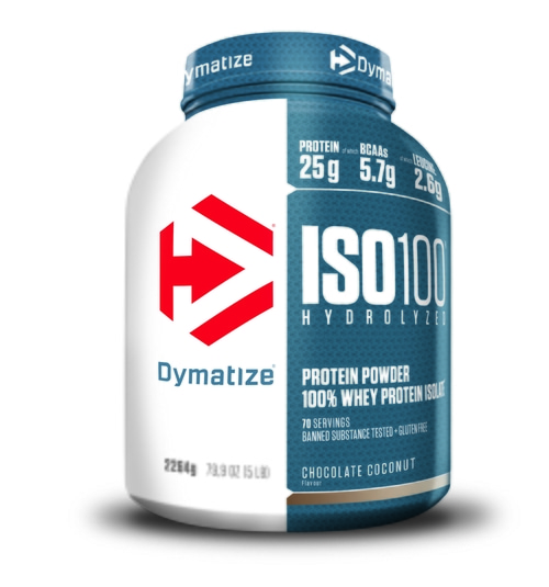 DYMATIZE Whey Protein Pulver Shake Eiweiß ISO 100 Chocolate Coconut 2264 g