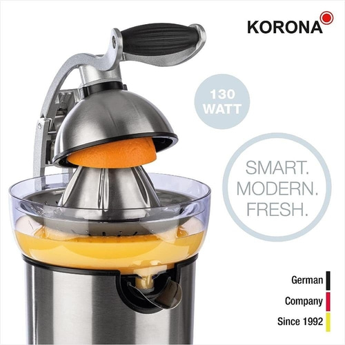 KORONA Zitruspresse 27050 350ml 130Watt Edelstahlgehäuse langlebig Silber NEU