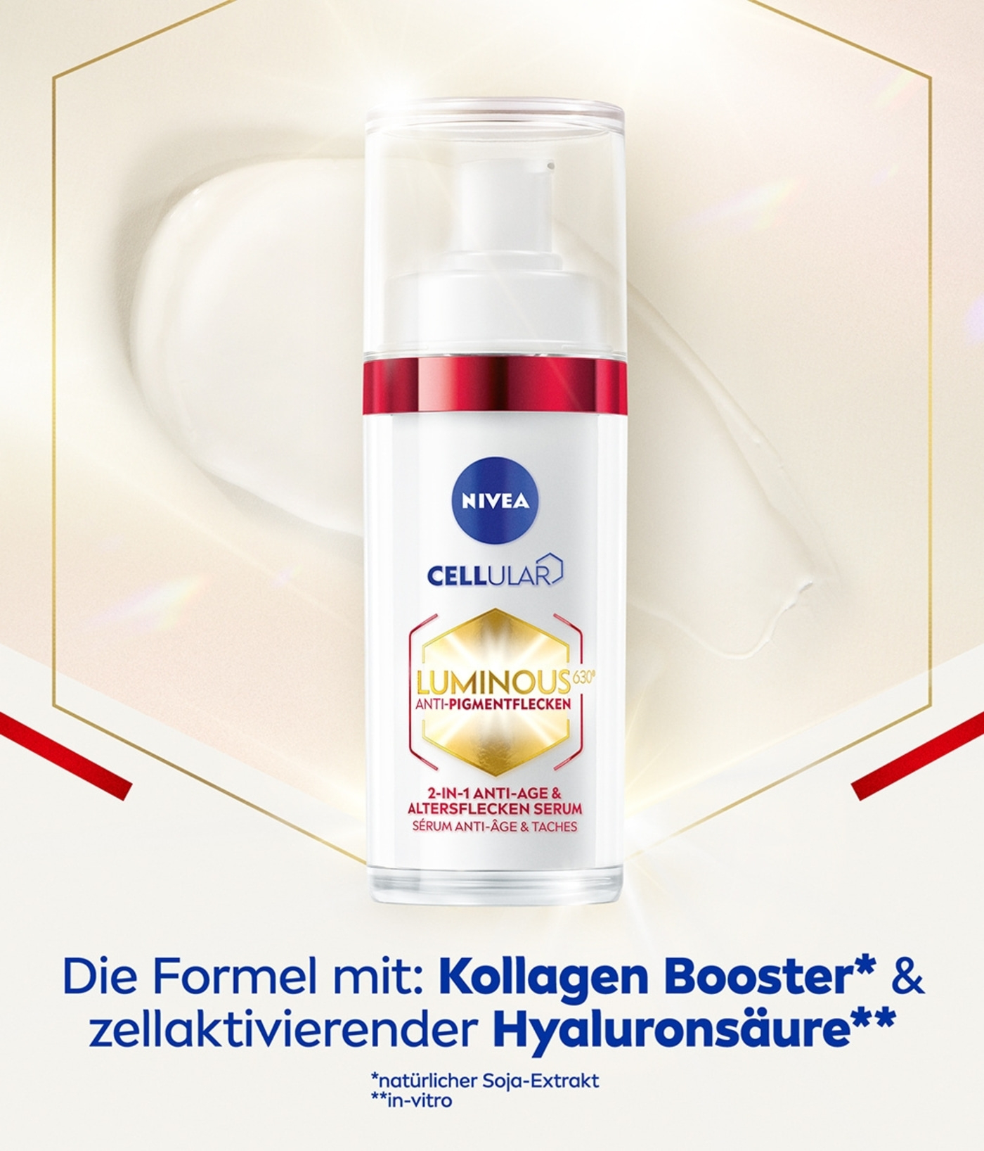 Nivea Cellular Luminous 630 Anti-Pigmentflecken Serum, Anti-Age, Hyaluronsäure