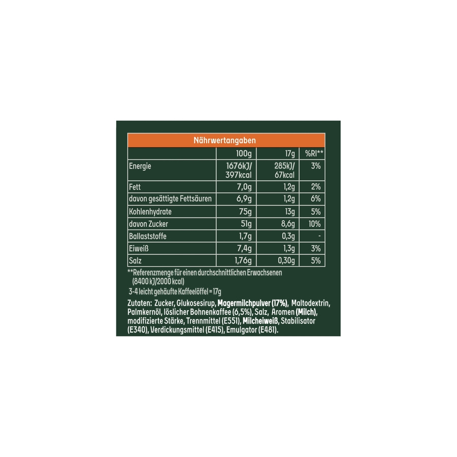 JACOBS Löskaffee TYP SALTED CARAMEL LATTE Hot Cold 12x 340g Beutel Instantkaffee