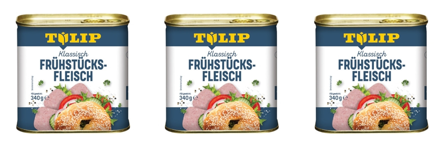 TULIP 3x 340g Frühstücksfleisch Original Dänische Delikatesse Konservendose NEU