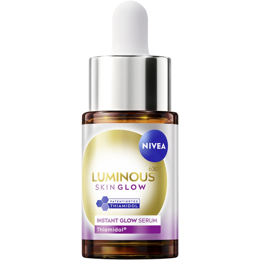 Nivea Luminous Skin Glow Serum, Flasche mit Pipette, Nahaufnahme