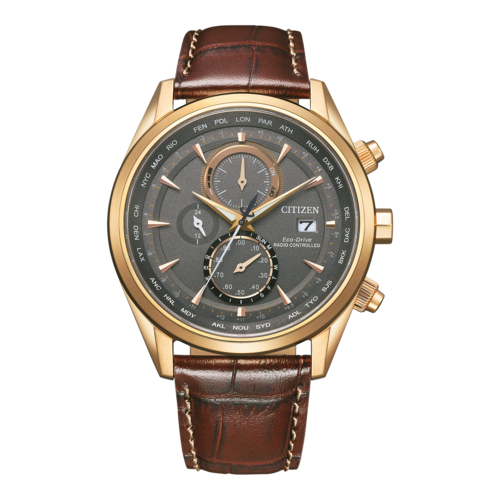 CITIZEN Herren Armbanduhr AT8263-10H Solar Funkuhr Saphirglas Leder 43mm B-Ware