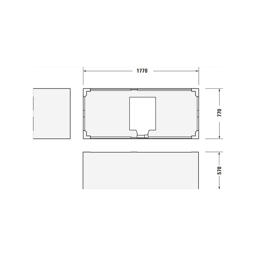 DURAVIT Daro Badewanne Rechteckig 1800x800mm Wanne Weiß Rückenschräge