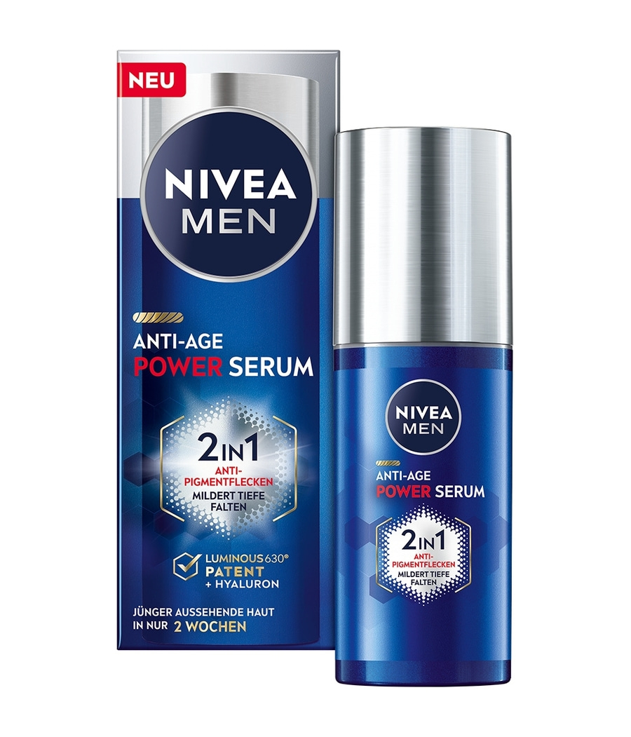 Nivea Men Anti-Age Power Serum, 2in1, Anti-Pigmentflecken, mildert tiefe Falten