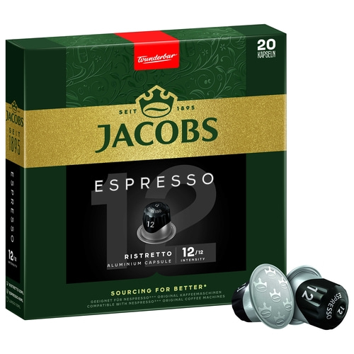 JACOBS Kapseln Espresso 12 Ristretto 10 x 20 Nespresso®* kompatibel