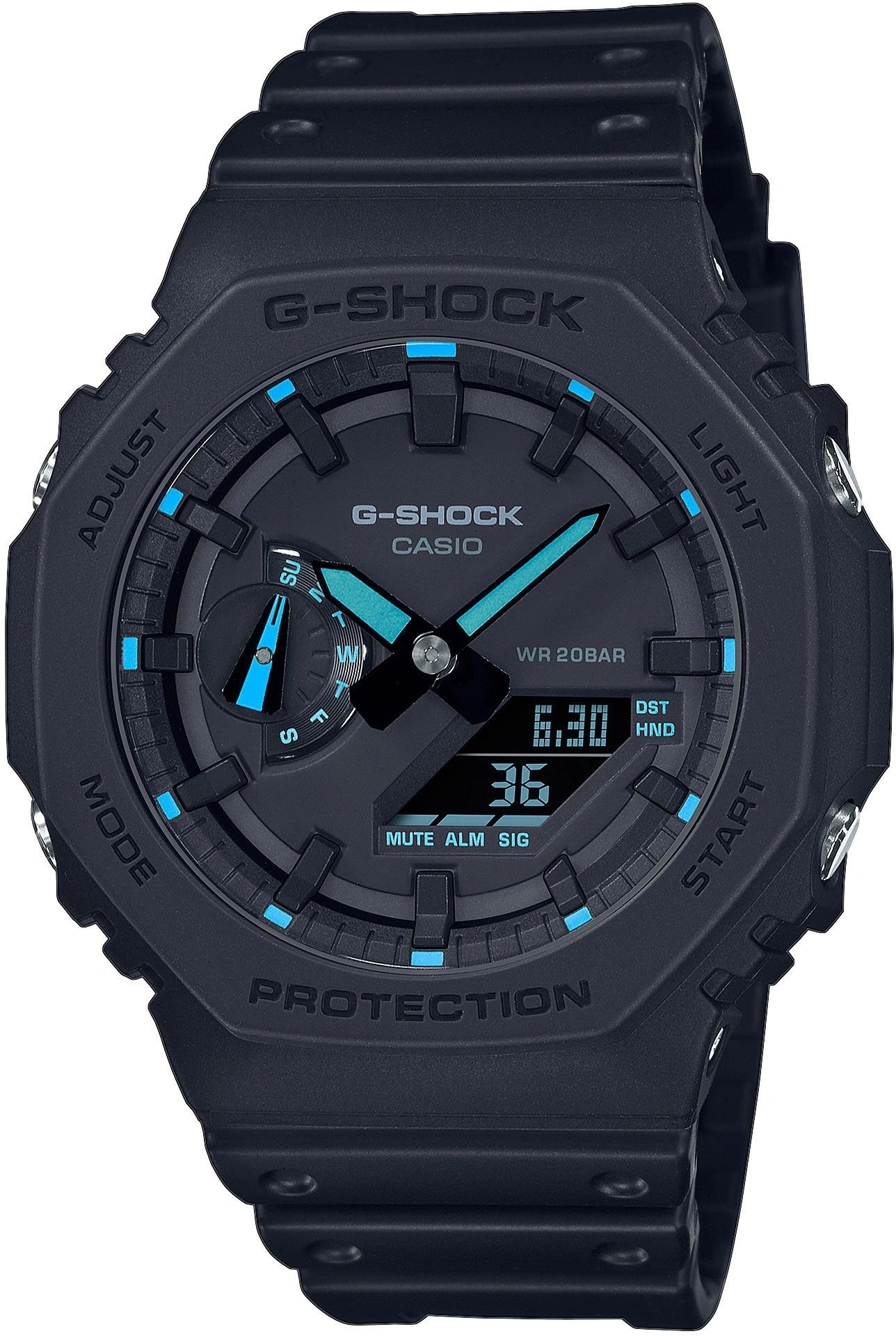 CASIO G-SHOCK Chronograph Herrenarmbanduhr GA-2100-1A2ER Quarzuhr B-WARE