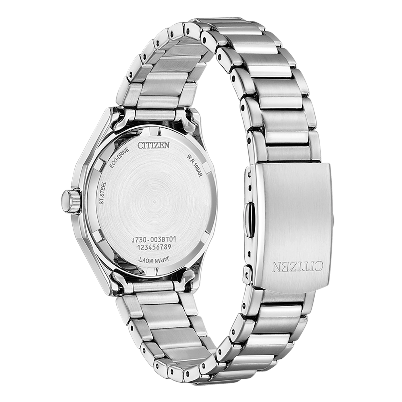 Citizen Uhr, Edelstahlarmband, Eco-Drive, W.R. 10bar, japanisches Uhrwerk, J730-003BT01