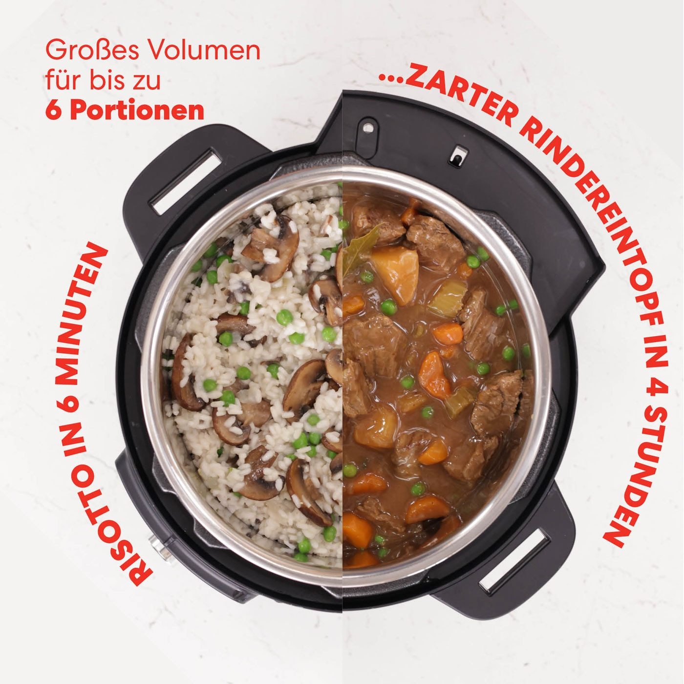 INSTANT POT Duo Plus Multikocher WhisperQuiet Slow Cooker 5,7L Schwarz Edelstahl