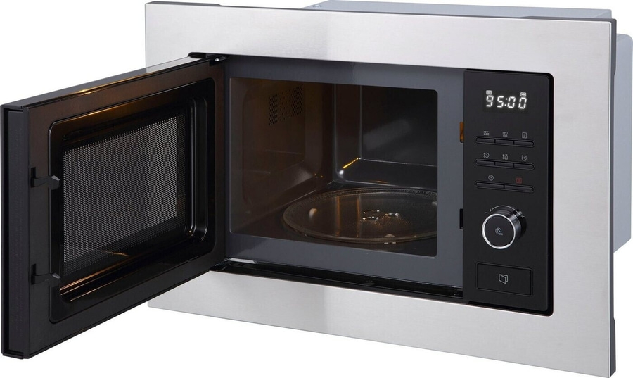 HANSEATIC Einbau Mikrowelle 20 Liter 1000W Grill 7 Programme Edelstahl B-Ware