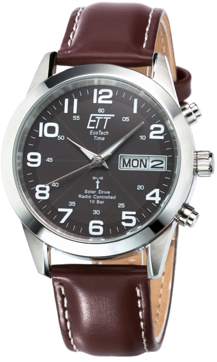 ETT EGS-11251-22 L Herrenarmbanduhr 40 cm Lederarmband Solarantrieb B-WARE