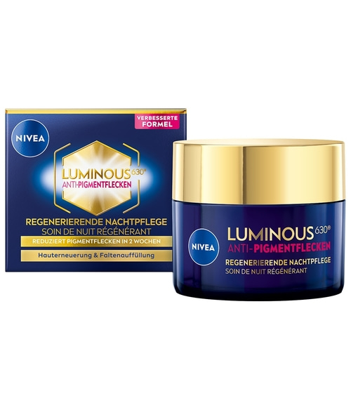 NIVEA Nachtpflege LUMINOUS630® Anti-Pigmentflecken regenerierend Antifalten 50ml