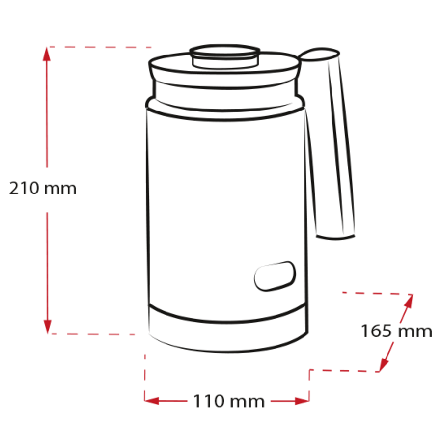 MELITTA Milchaufschäumer Cremio Weiß 100-250 ml warm kalt Milchschaum