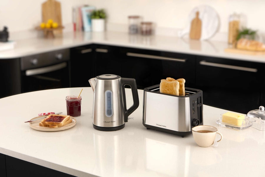 RUSSELL HOBBS Wasserkocher Heaton 27380-70 Edelstahl 1,7 L 360° Sockel 2400 W
