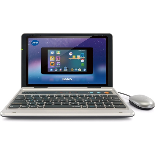 VTECH Genio Lernlaptop Kindercomputer 5'' Display 40 Lernspiele silber B-WARE