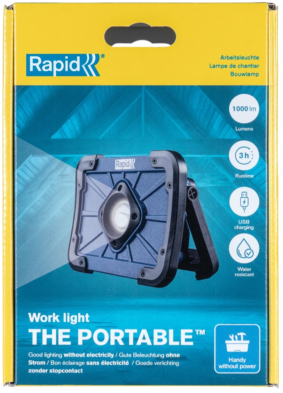 RAPID The Portable Akku Arbeitsleuchte 1000lm LED IP65 Powerbank 5001731