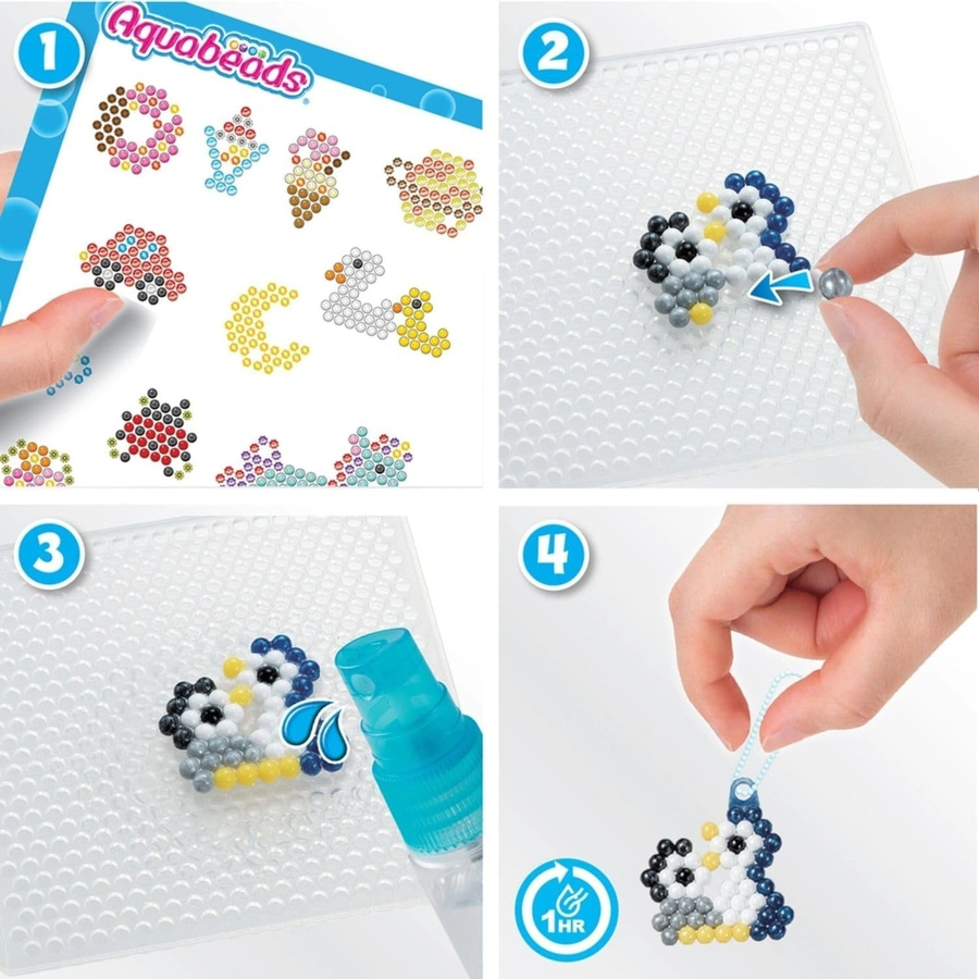 EPOCH GAMES Aquabeads Komplett Set Schlüsselanhänger Bastelset Perlen basteln