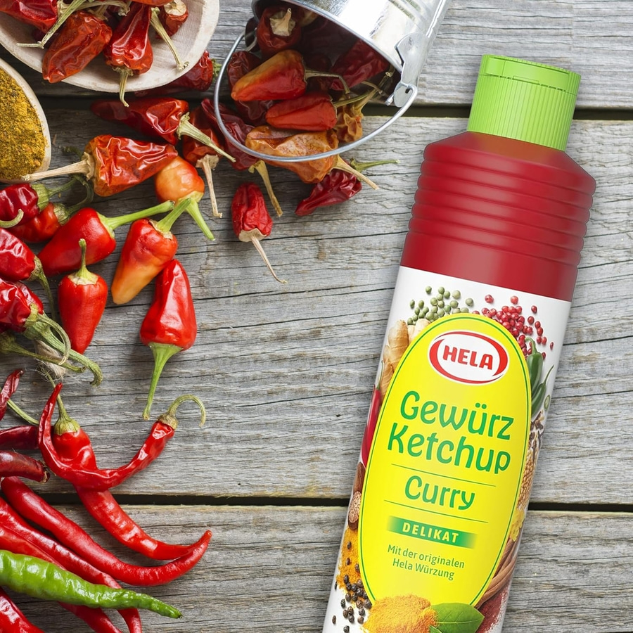 HELA Curry Gewürz Ketchup delikat 12x 300ml Karton Sonderposten MHD 31.05.2026
