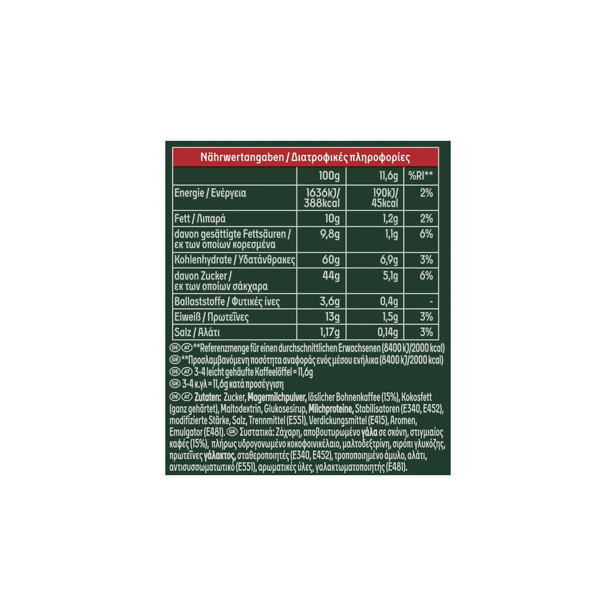 JACOBS Löskaffee TYP CAPPUCCINO 12 x 290 g Beutel löslicher Kaffee Intantkaffee