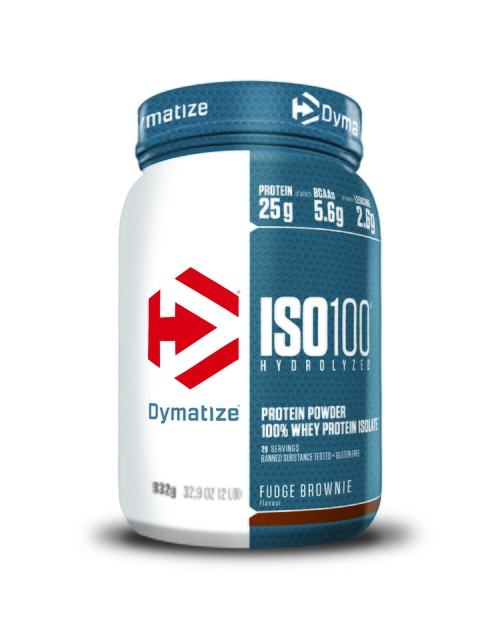 DYMATIZE Whey Protein Pulver Shake Hydrolysat Eiweiß ISO 100 Fudge Brownie 932 g