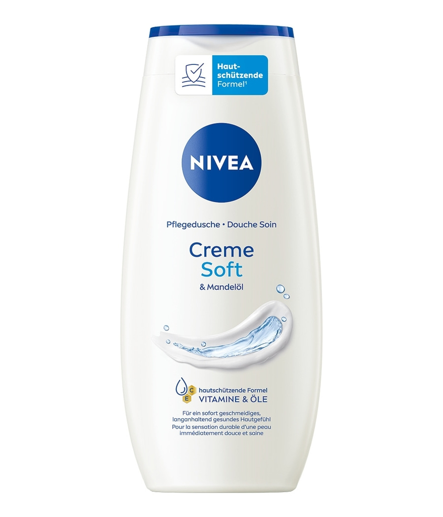 NIVEA Creme Soft Duschgel, Hautschutzformel, Mandelöl, für geschmeidige Haut