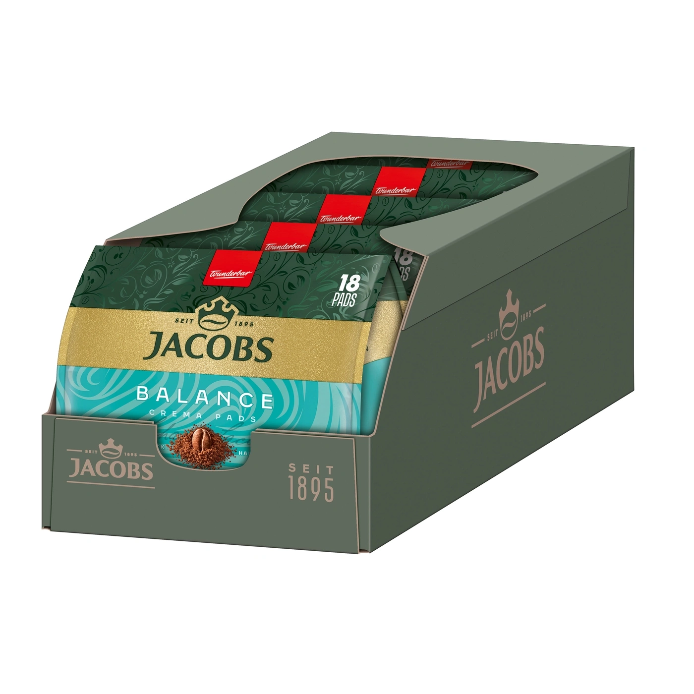 Jacobs Balance Crema Pads Kaffeepads, 18 Stück in einer Packung