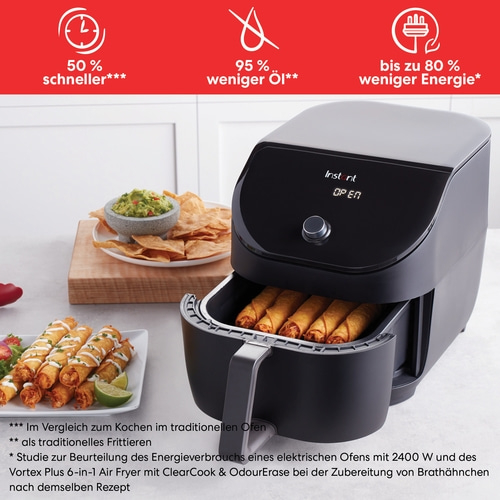INSTANT POT Vortex Slim Airfryer 5in1 Heißluftfritteuse 6 Portionen 5,7L 1700W