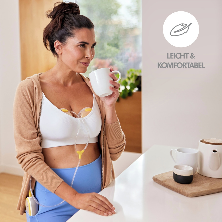 MEDELA Hands-free Doppelpumpset Set mit zwei Auffangbehälter
