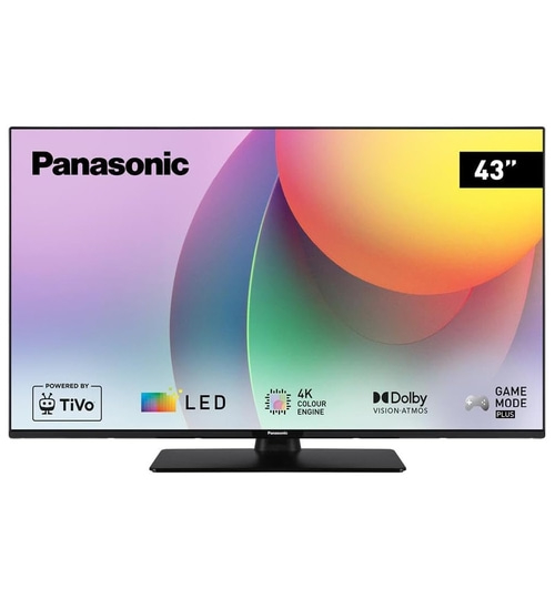 Panasonic Fernseher mit 43 Zoll Bildschirm, LED, 4K, Dolby Vision, Game Mode Plus