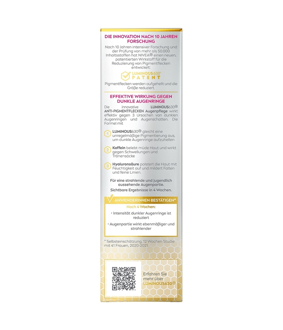 NIVEA Cellular Luminous630® Anti-Pigmentflecken Augenpflege Augencreme 15ml
