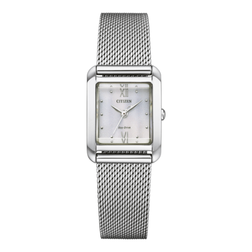 CITIZEN Damen Armbanduhr EW5590-62A Eco-Drive Milanaisearmband eckig 21mm B-Ware
