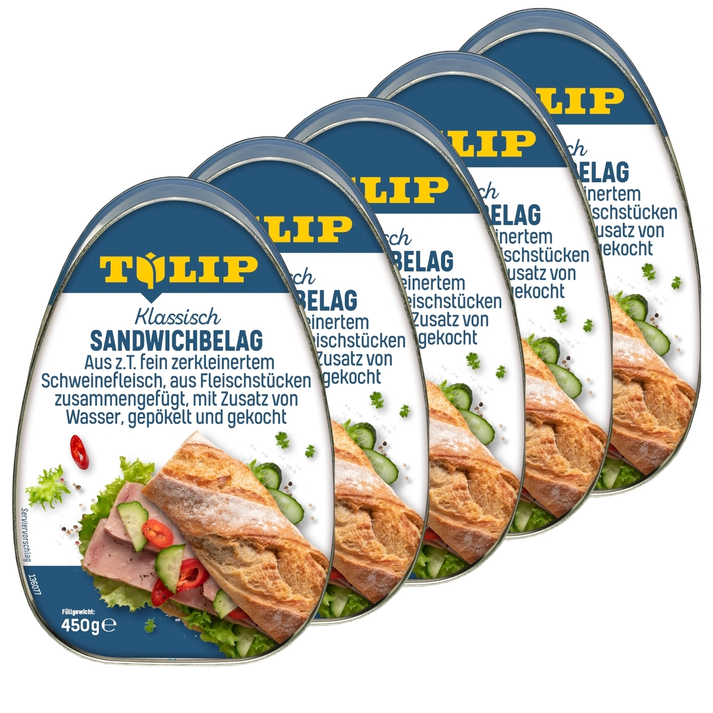 Tulip Klassisch Sandwichbelag in Dosen mit einem Sandwichbild