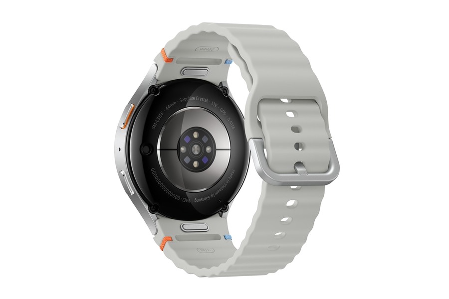 SAMSUNG Galaxy Watch 7 44mm LTE Smartwatch Aluminium Sportarmband silber B-WARE