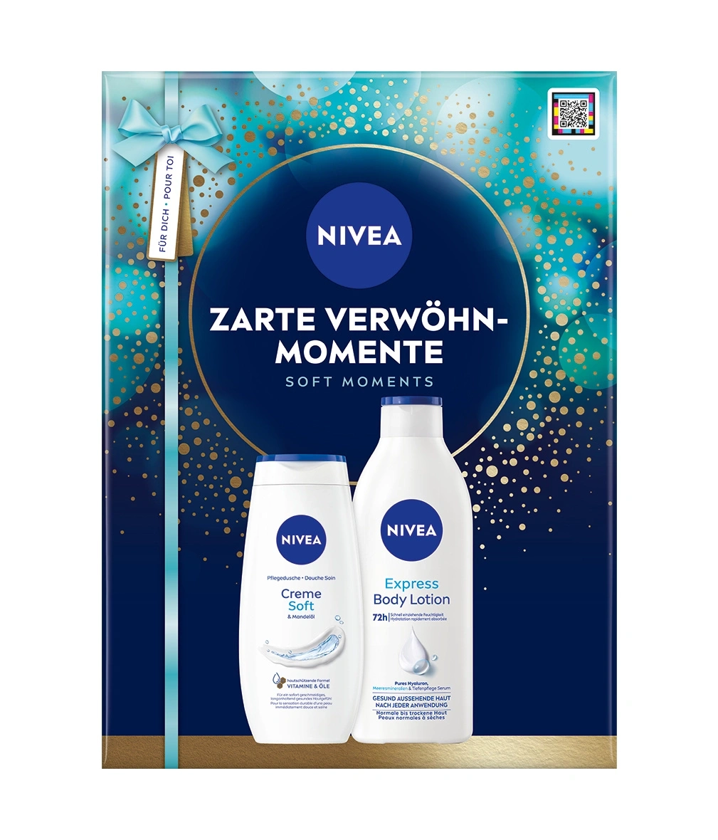 Nivea Geschenkset mit Duschgel und Body Lotion in Geschenkverpackung.