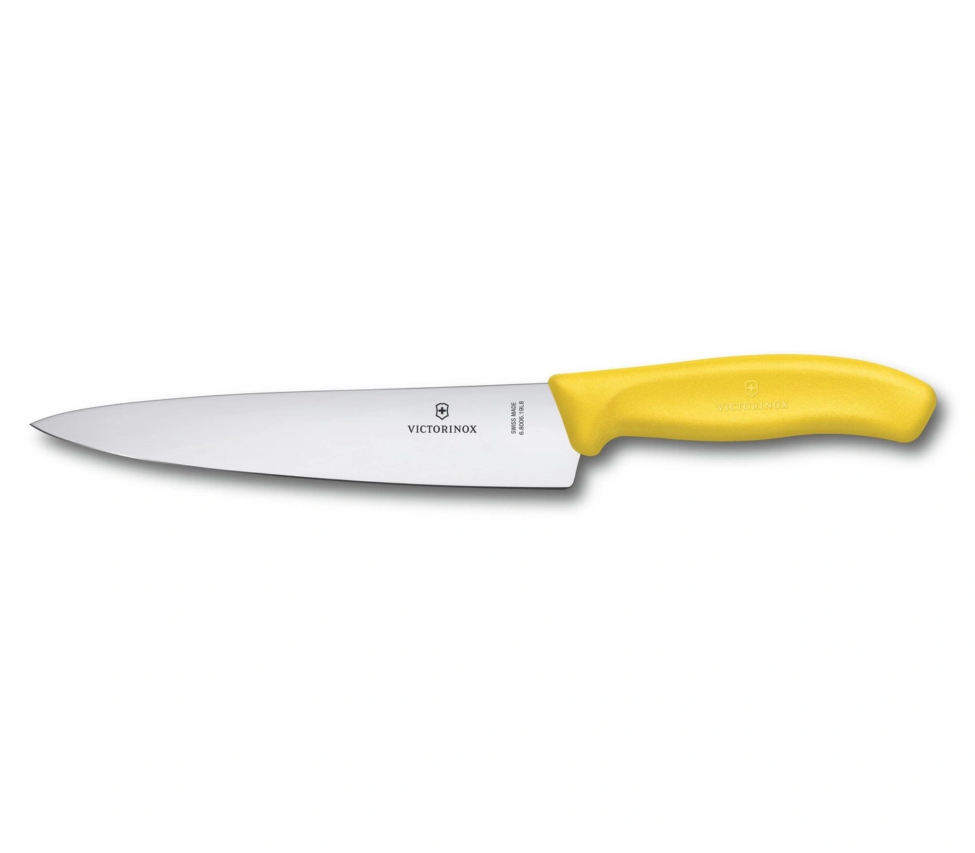 Gelbes Messer von Victorinox, Küchenwerkzeug, scharf, Klinge, Griff, Schneiden, Kochen, Lebensmittel