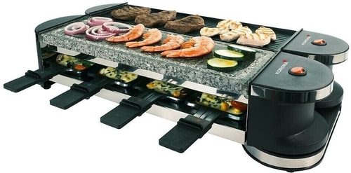 KORONA Klappbares Raclette 45071 8 Personen Grillplatte Pfännchen Spachtel NEU