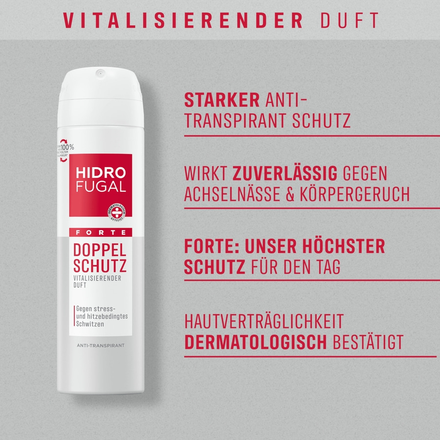 Hidro Fugal Deodorant mit Doppel Schutz, vitalisierender Duft, gegen Schwitzen