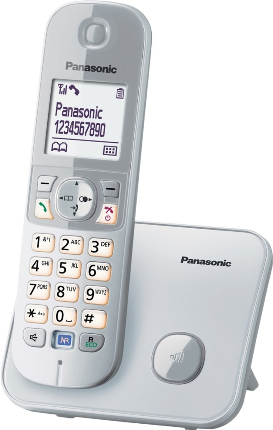 PANASONIC KX-TG6811GS silber schnurlos Telefon strahlungsarm Eco-Funktion